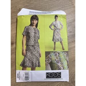 Vogue Sewing Pattern 2726 Koos Van Den Akker Misses top and Skirt Uncutt L & XL